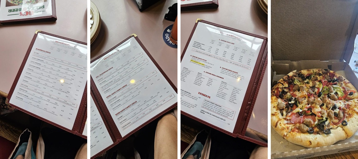 BC's Pizza & Beer Menu
